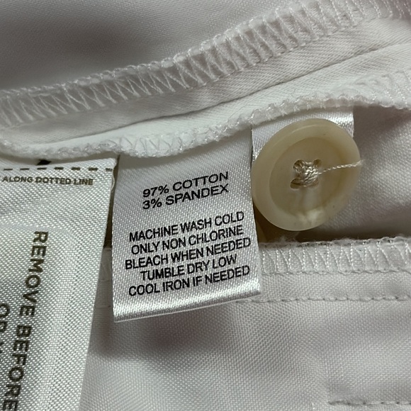 Loft Ann TaylorJulie Ankle Cotton/Spandex White Trouser Size 2 - Picture 8 of 8